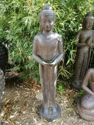Buddha stehend, Steinguss, 151cm Höhe 